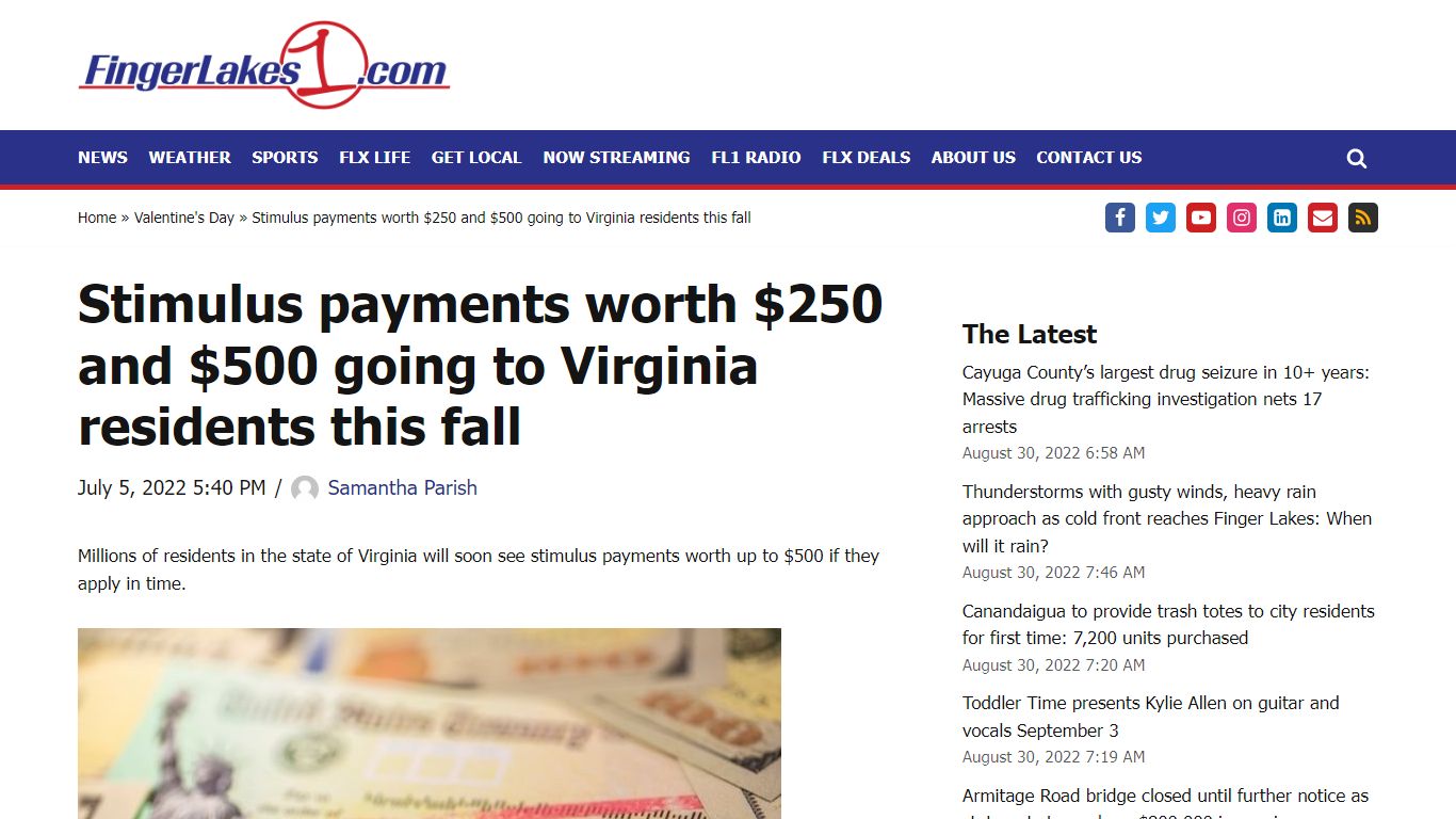 Stimulus payments worth $250 and $500 going to Virginia residents this ...